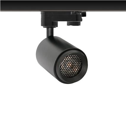 Foco carril monofásico mini cronolux rail led preto 12w cri>90 branco quente 2700k