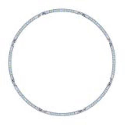 Fita led rígida cc smd2835 90w para lâmpada circular ø100cm - ip20 branco frio