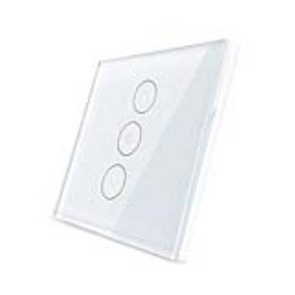 Frontal persianas de vidro branco 3 botões dimmer