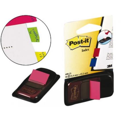 Separador Index Post-It 25,4X43,2mm 50 Folhas Rosa