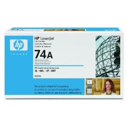 Toner HP Original HP92274A Black LaserJet 74A
