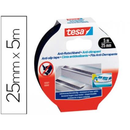 Fita Antideslizante Preta 5m X 25mm 