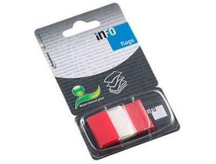 Separador Index Marcador 25x43mm 50 Folhas Vermelho