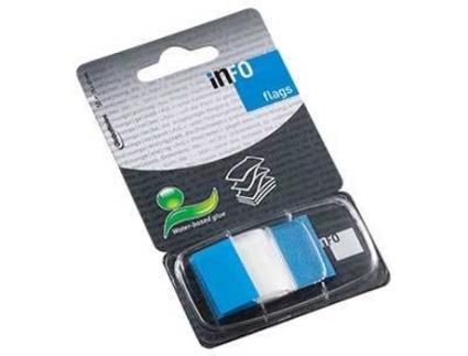 Separador Index Marcador 25x43mm 50 Folhas Azul