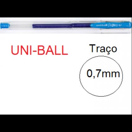 Esferográfica 0.7mm UM-100 Gel Signo Uni Ball Azul Claro -1 Unidade
