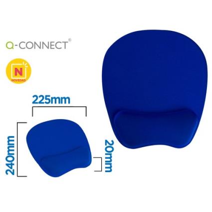 Tapete para Rato Com Apoio de Pulsos Ergonómica de Gel Azul
