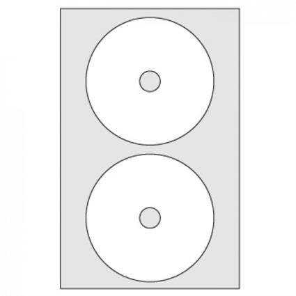 Etiquetas A4 autocolantes 114,5x17mm Cd/Dvd 100 Folhas