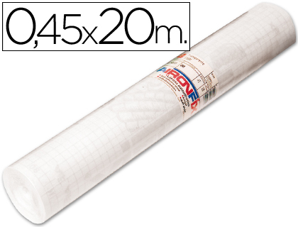 Papel Autocolante  0.45x20mts Transparente Rolo