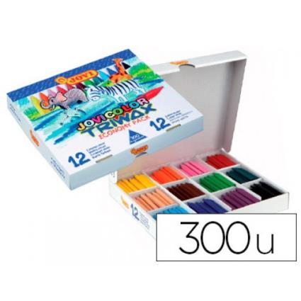 Lápis de Cera  Color Pack Escolar 300 Unidades