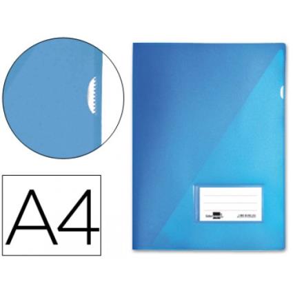 Bolsa Plástica A4 com Visor Azul Translucida - 1 Unidades