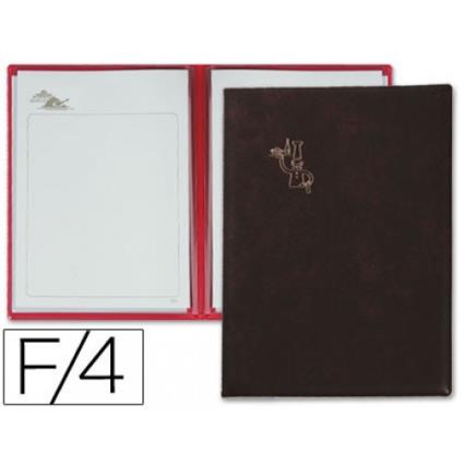 Porta Menus 31,5x23x1cm com Laminas Litografadas 4 Bolsas Preto