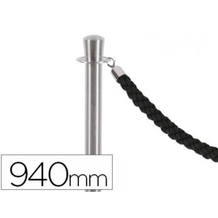 Poste Separador Cromado Acetinado Altura 940mm Base 320mm