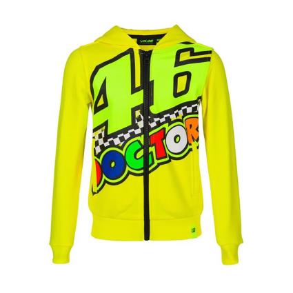 Moletom Com Zíper Valentino Rossi 20 4-5 Years Yellow