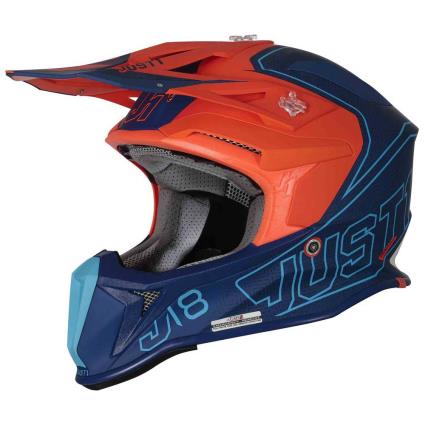 Capacete Off-road J18 Vertigo L Blue / White / Fluo Orange