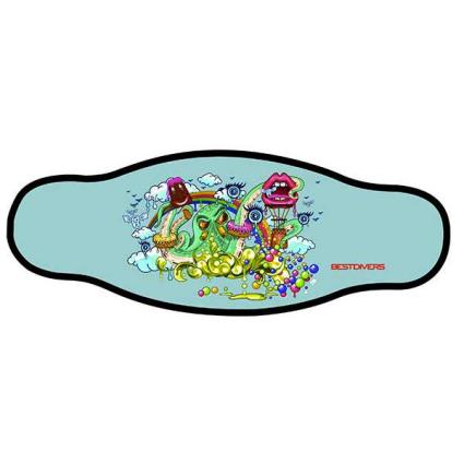 Neoprene Mask Strap With Velcro One Size Pop Art