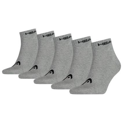 Meias Quarter 5 Pares EU 39-42 Grey