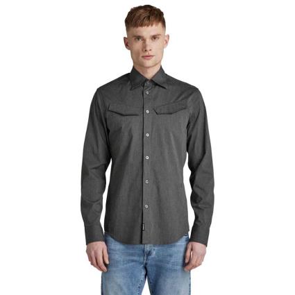Camisa Manga Comprida Slant Pocket Slim S Light Shadow Heather