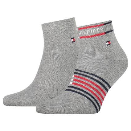 Meias Breton Stripe Quarter 2 Pares EU 39-42 Mid Grey Melange