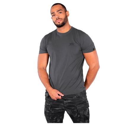 Camiseta De Manga Curta Basic Small Logo M Greyblack / Black