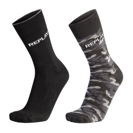Meias Casual 2 Pares EU 43-46 Black / Camouflage Black