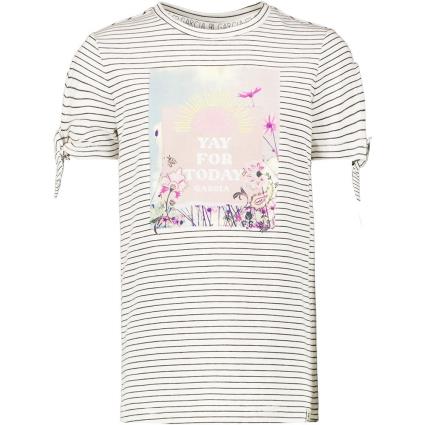 Camiseta De Manga Curta N24603 128-134 cm Off White