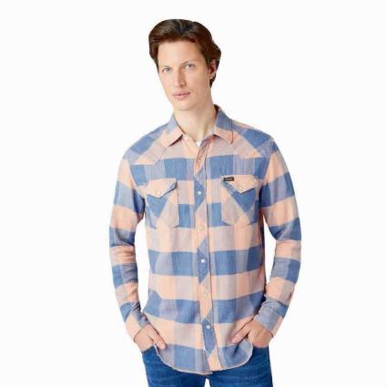 Camisa Manga Comprida Western M Mid Indigo