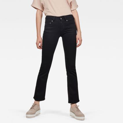 Jeans Midge Mid Waist Bootcut 27 Pitch Black