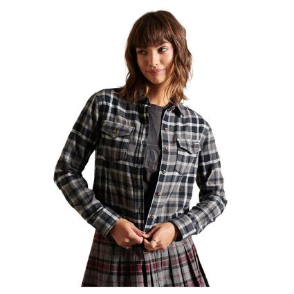 Camisa Manga Comprida Heritage Check Cropped S Black Check