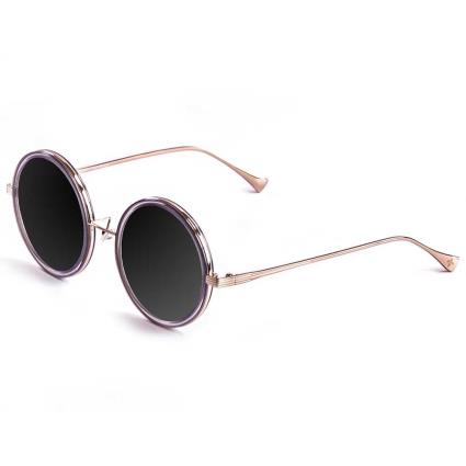 Oculos Escuros Boucle Dor CAT3 Transparent Black Frame & Gold Temples With Smoke Lens