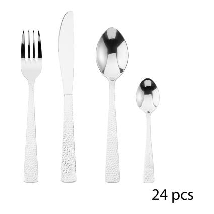 FAQUEIRO DE 24 PEÇAS MODELO OURO INOX