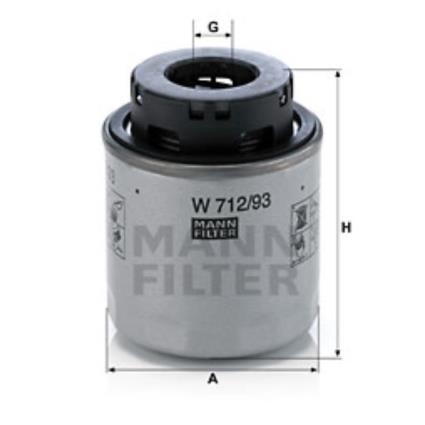 Filtro De Óleo  W712/93