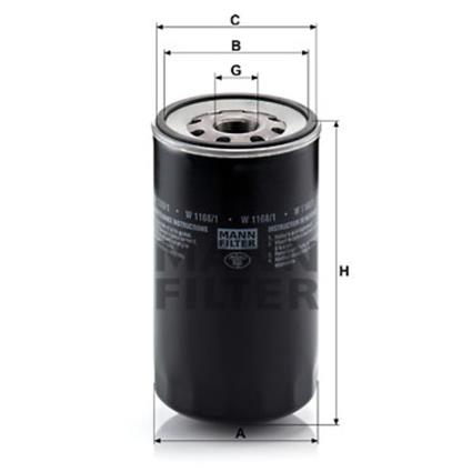 Filtros De Óleo  W1168/1