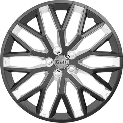 4 Tampões Preto/prata  Gt40 16 Polegadas