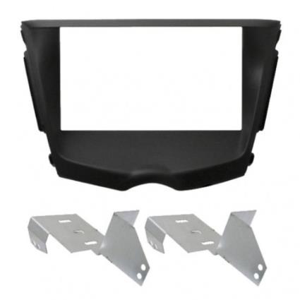 Moldura Autorrádio 2 Din Preto Veloster 11-