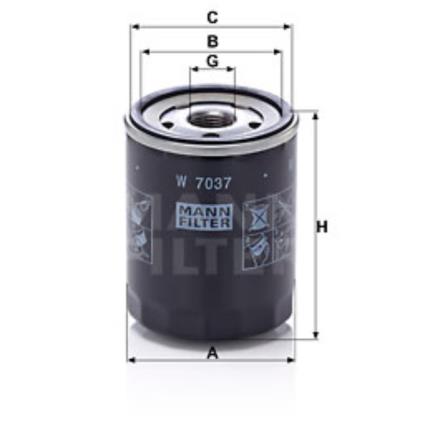 Filtro De Óleo  W7037