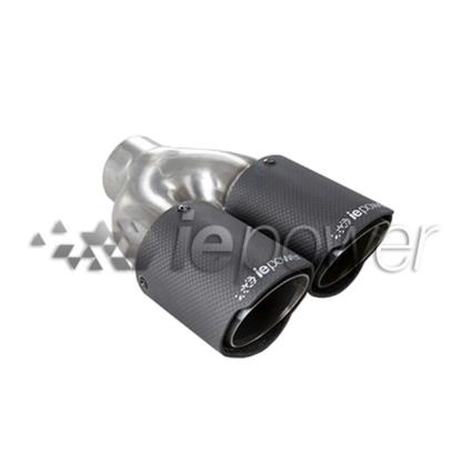 Ponteira Redonda Dupla Em Carbono  Diâmetro Exterior 76mm T.interior 55m Direita