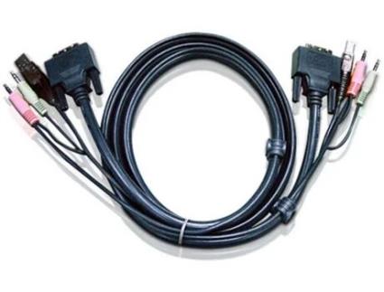 Cabo Kvm Dvi-d/usb/2x3.5mm 1.8m