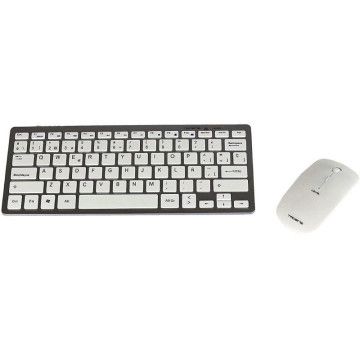 Teclado e Rato sem Fios 6Leviscombov2 Branco