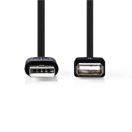 Cabo Usb 2.0 A Macho Para A Femea Preto 3m