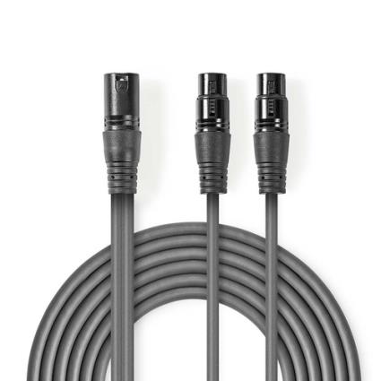 Cabo De Áudio Compensado Xlr  Xlr Macho De 3 Pin.