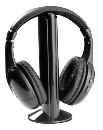 Auscultadores S/ Fios Stereo 2x C/ Base E Fm