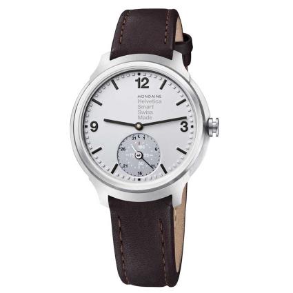 Pulseira De Couro Genuíno Helvetica 1 44 mm White