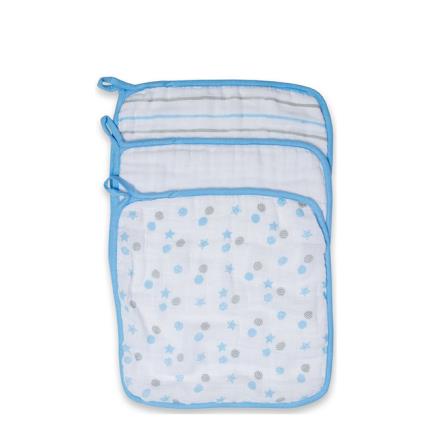 Pack Panos Mini de Musselina Azul 3unid.