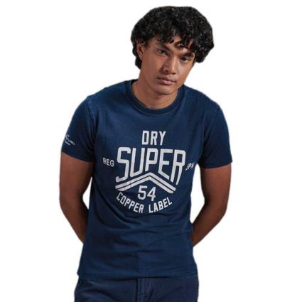 Camiseta Manga Curta Cooper Label S Heritage Washed Blue