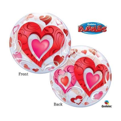 Bubble 22' Corações E Filigrana