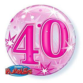 Bubble 22' 40 Anos Pink Starbust Sparkle