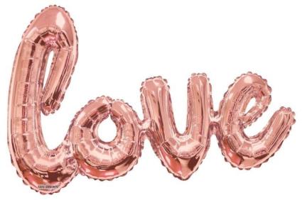 Balão Foil Giant Love Script - Rose Gold