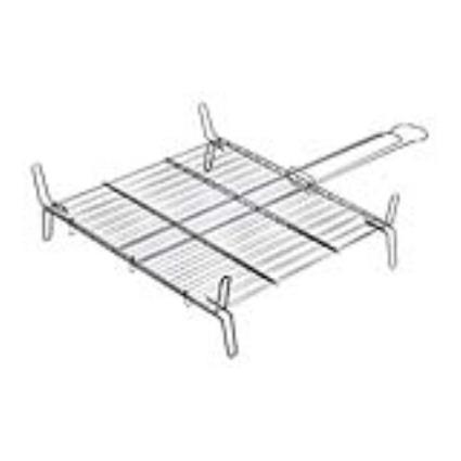GRELHA DUPLA COM PES 35X35CM  2 LADOS