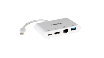 Concentrador USB tipo C 4 em 1