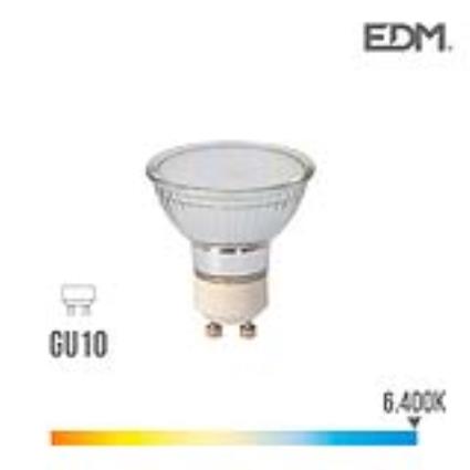 LAMPADA DICROICA VIDRO LED GU10 5W 400 Lm 6400K LUZ FRIA 